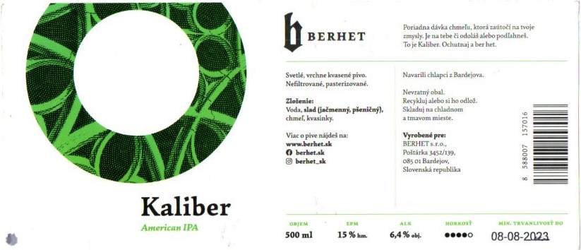 Kaliber 500 ml tmavozelena